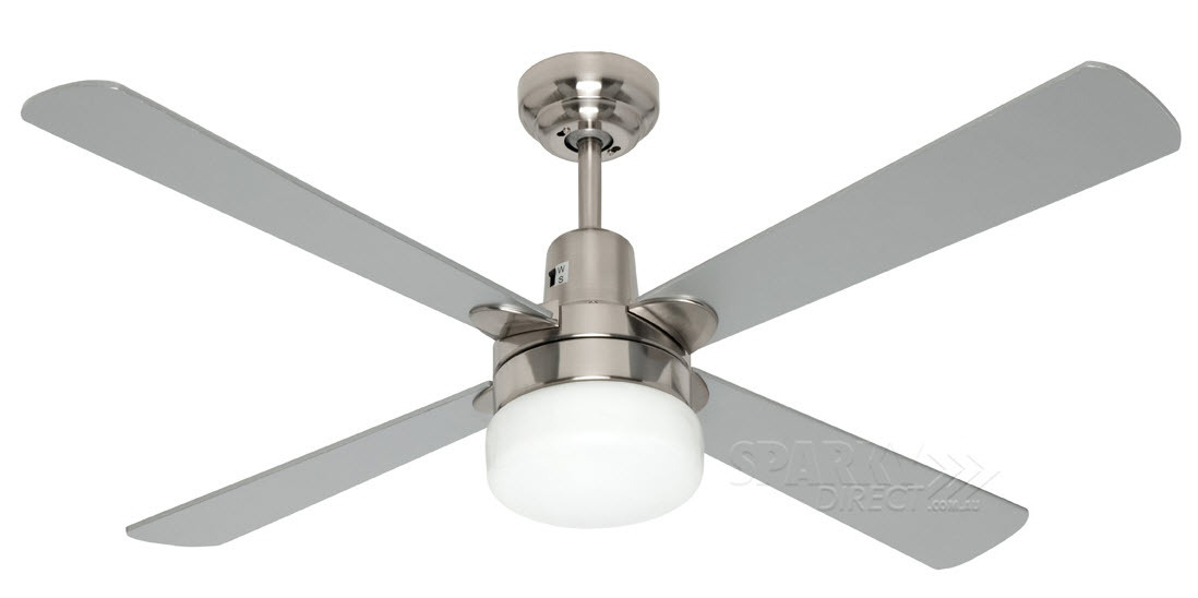 Mercator Kimberley Fc132124r 1200 4 Timber Blade Fan With Light And Remote Brushed Chrome