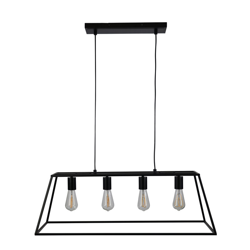 Oriel OL63744BK Wainscott 4-Light Pendant | Hamptons Style Lighting