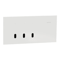 Clipsal 1043TUA-WC | Solis T-Series 3 Gang Switch Grid and Plate | White Ceramic