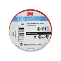 3M 3M160-RD | Vinyl Electrical Insulation Tape Red 18mm x 0.15mm x 20m | Single Buy