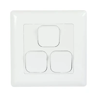 Tesla TESSW3LDX | 3 Gang Large Light Switch 16A | White