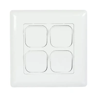 Tesla TESSW4LDX | 4 Gang Large Light Switch 16A | White