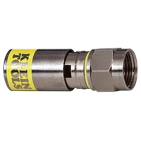 Klein Tools VDV812-606 | Universal F Compression Connectors RG6/6Q | 10 Pack