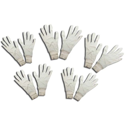 Deluxe Cotton Inner Gloves 5 Pack  For use with all rubber gloves